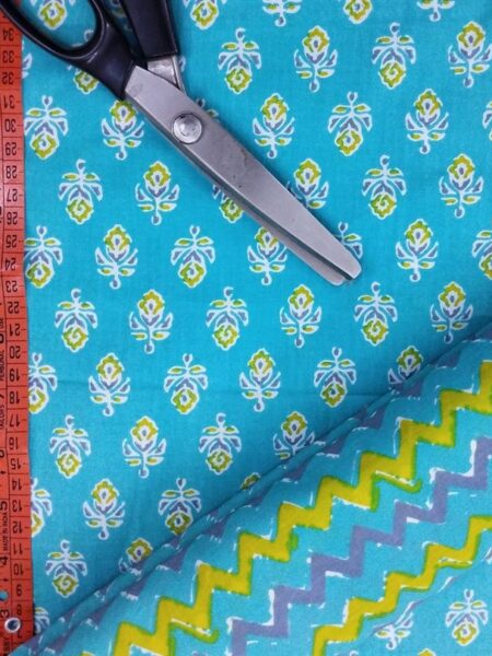 Hand Printed Cotton Fabric Combo FCCSA0004