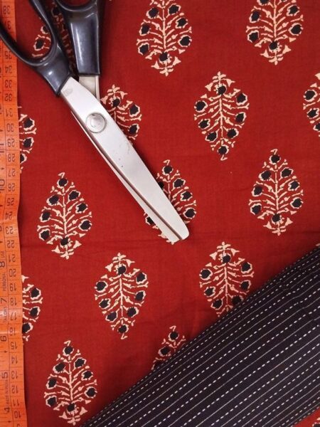 Hand Printed Cotton Fabric Combo FCCSA0040