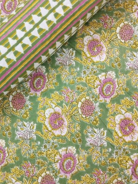 Hand Printed Cotton Fabric Combo FCCSA0048