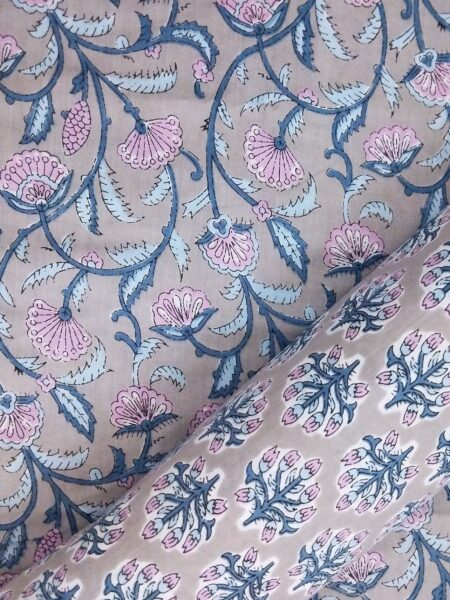 Hand Printed Cotton Fabric Combo FCCSA0053