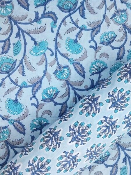Hand Printed Cotton Fabric Combo FCCSA0054
