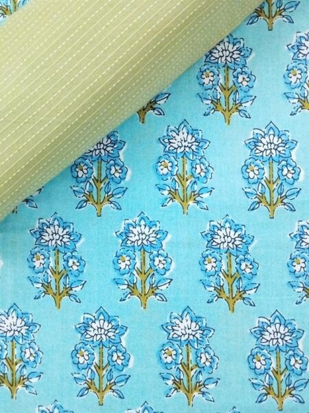 Hand Printed Cotton Fabric Combo FCCSA0055