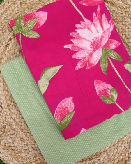 Sanganeri Hand Printed Cotton Fabric Combo