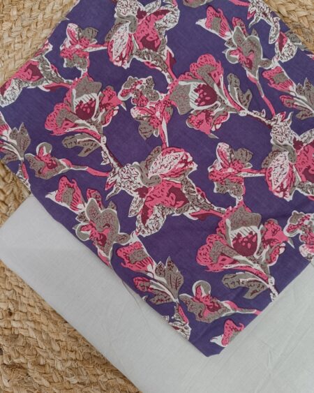 Sanganeri Hand Printed Cotton Fabric Combo